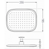Mexen D-49 pomme de douche 25x29 cm, blanc/doré - 79749-25