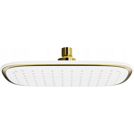 Mexen D-49 pomme de douche 25x19 cm, blanche/dorée - 79749-25