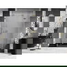 Mexen Lunar portes de douche battantes droites 145 cm, transparent, doré - 834S-145-050-50-00-P