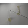 Mexen Lunar porte de douche battante droite 150 cm, transparent, doré - 834S-150-050-50-00-P