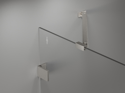Mexen Lunar paroi de baignoire à 1 volet 80 x 150 cm, transparent, nickel brossé - 897-080-000-97-00