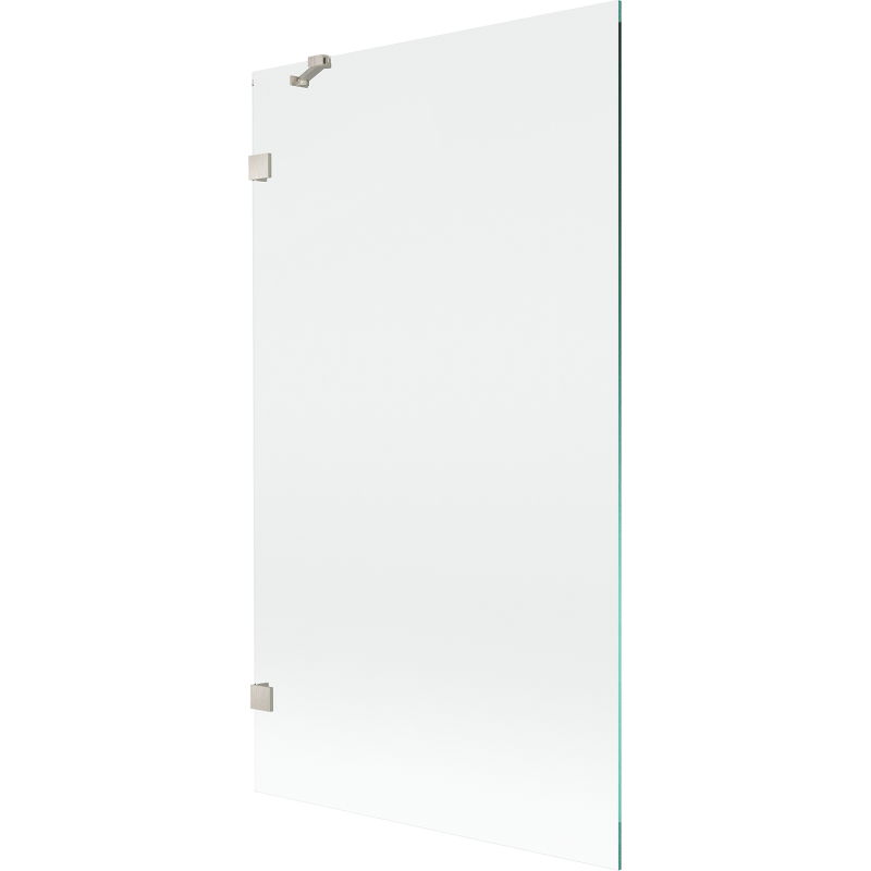 Paroi de baignoire 1 volet 100 x 150 cm transparent, nickel brossé - 897-100-000-97-00