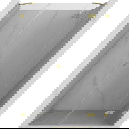 Mexen Lunar portes de douche pivotantes droites 125 cm, transparent, or brossé - 834S-125-050-55-00-P