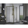 Mexen Apia cabine de douche coulissante 100 x 100 cm, transparent, dorée - 840-100-100-50-00