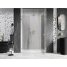 Mexen Lunar porte de douche pivotante droite 140 cm, transparentes, or brossé - 834S-140-050-55-00-P