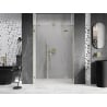Mexen Lunar porte de douche pivotante droite 140 cm, transparentes, or brossé - 834S-140-050-55-00-P