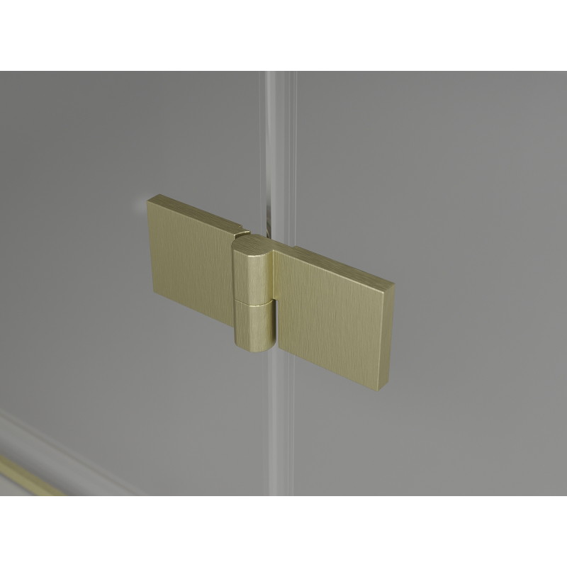 Mexen Lunar porte de douche pivotante droite 160 cm, transparent, or brossé - 834S-160-050-55-00-P