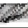 Porte de douche battante droite Mexen Lunar 140 cm, transparent, or rose - 834S-140-050-60-00-P