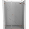Mexen Lunar porte de douche battante droite 155 cm, transparente, cuivre brossé - 834S-155-050-65-00-P