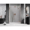 Mexen Lunar porte de douche battante droite 155 cm, transparente, cuivre brossé - 834S-155-050-65-00-P