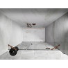 Mexen Lunar porte de douche battante droite 155 cm, transparente, cuivre brossé - 834S-155-050-65-00-P