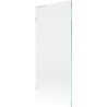 Mexen Lunar L paroi de baignoire 1-volet 80 x 150 cm, transparent, blanc - 897L-080-000-20-00