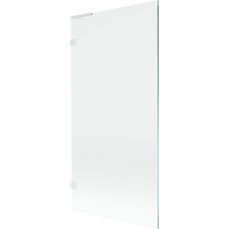 Mexen Lunar L paroi de baignoire à 1 battant 90 x 150 cm, transparent, blanc - 897L-090-000-20-00