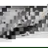 Mexen Lunar porte de douche battante droite 135 cm, transparentes, noires - 834S-135-050-70-00-P