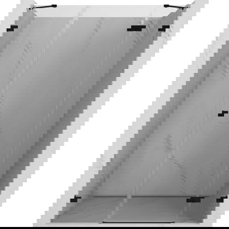 Mexen Lunar porte de douche battante droite 155 cm, transparent, noir - 834S-155-050-70-00-P