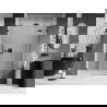 Mexen Lunar porte de douche battante droite 155 cm, transparent, noir - 834S-155-050-70-00-P