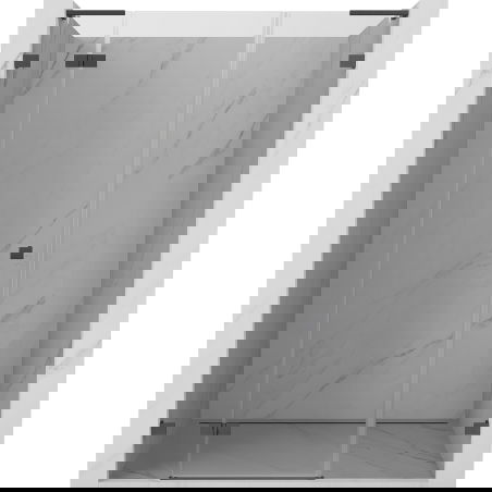 Mexen Lunar L porte de douche pivotante gauche 135 cm, transparent, gris pistolet brossé - 834SL-135-050-66-00-L