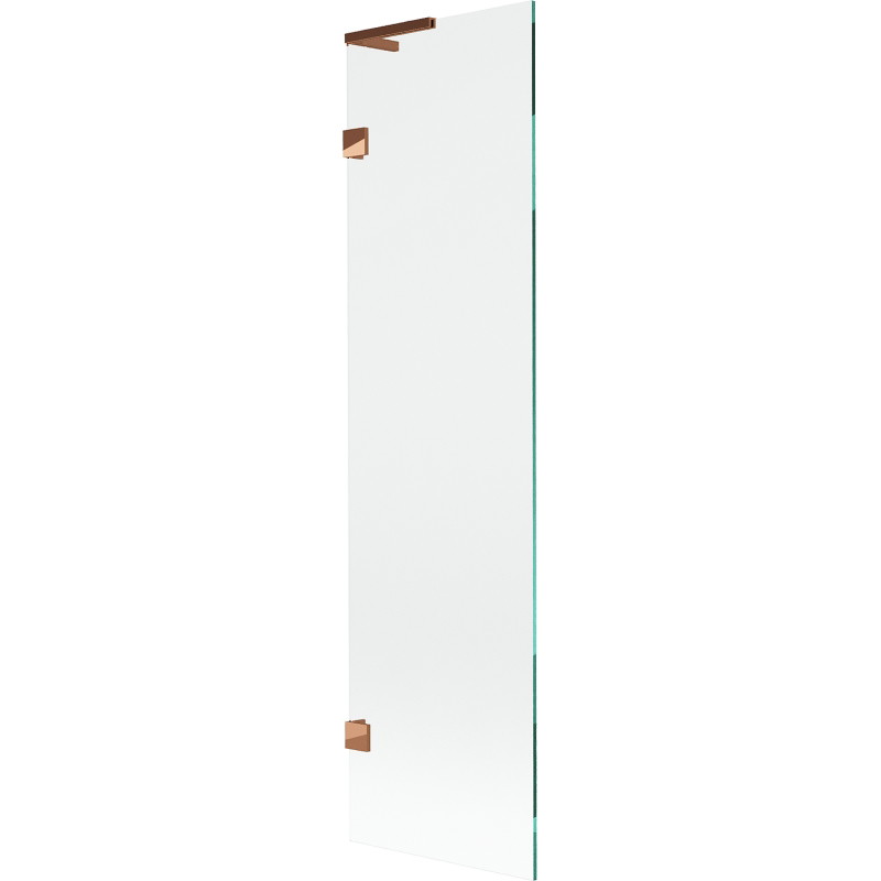 Mexen Lunar L paroi de baignoire 1-volet 50 x 150 cm, transparent, or rose - 897L-050-000-60-00