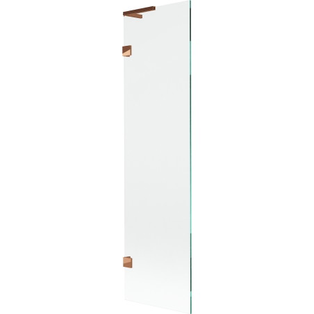 Mexen Lunar L paroi de baignoire 1-volet 50 x 150 cm, transparent, or rose - 897L-050-000-60-00