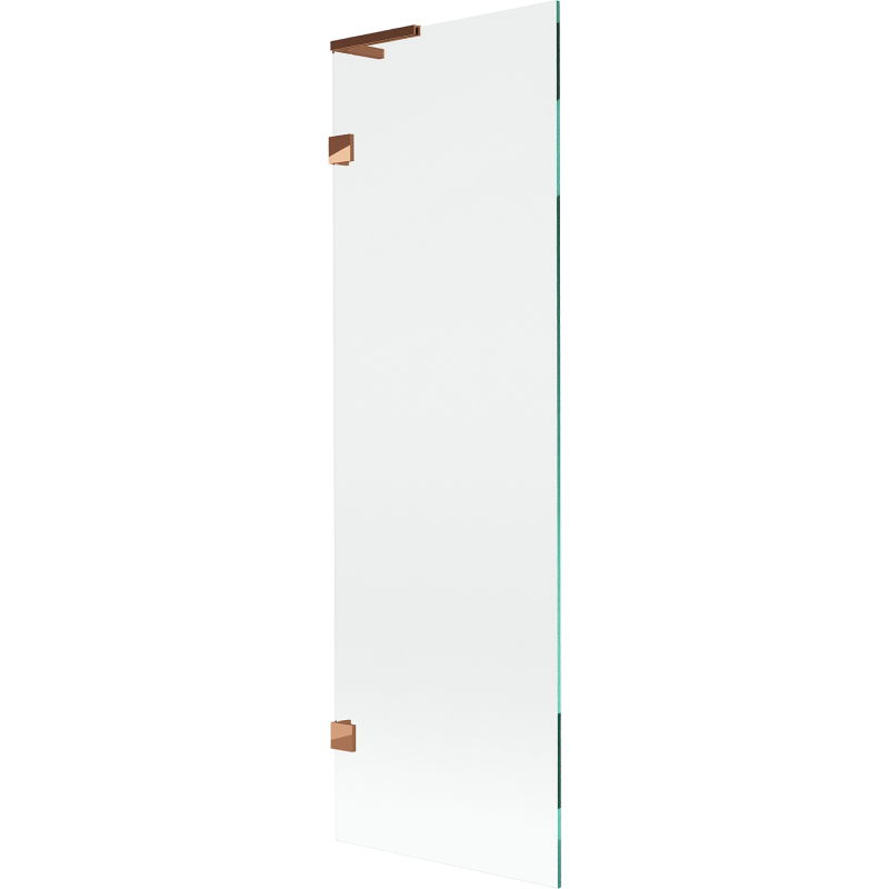 Mexen Lunar L paroi de baignoire 1-volet 60 x 150 cm, transparent, or rose - 897L-060-000-60-00