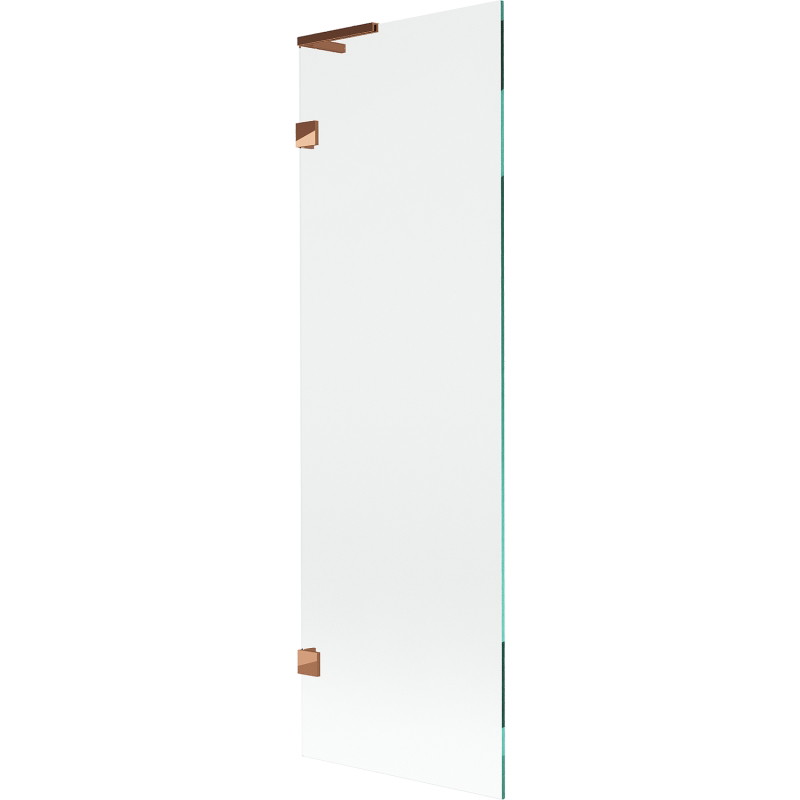Mexen Lunar L paroi de baignoire à 1 volet 60 x 150 cm, transparent, or rose - 897L-060-000-60-00