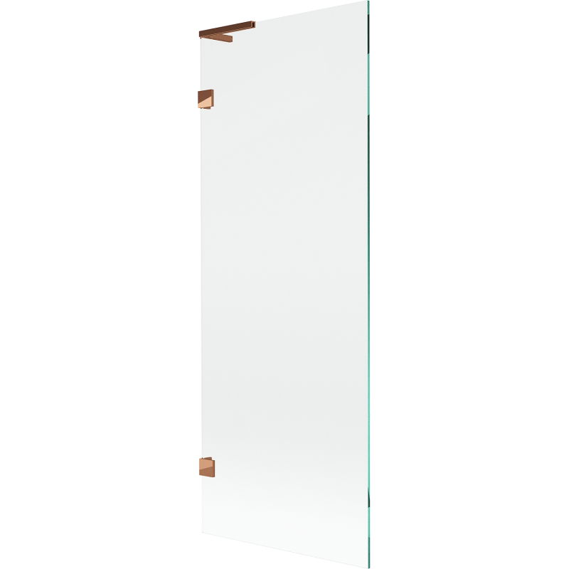 Paroi de baignoire Mexen Lunar L à 1 panneau 70 x 150 cm, transparent, or rose - 897L-070-000-60-00