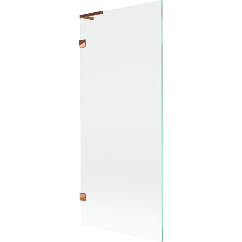 Mexen Lunar L paroi de baignoire 1-volet 80 x 150 cm, transparent, or rose - 897L-080-000-60-00