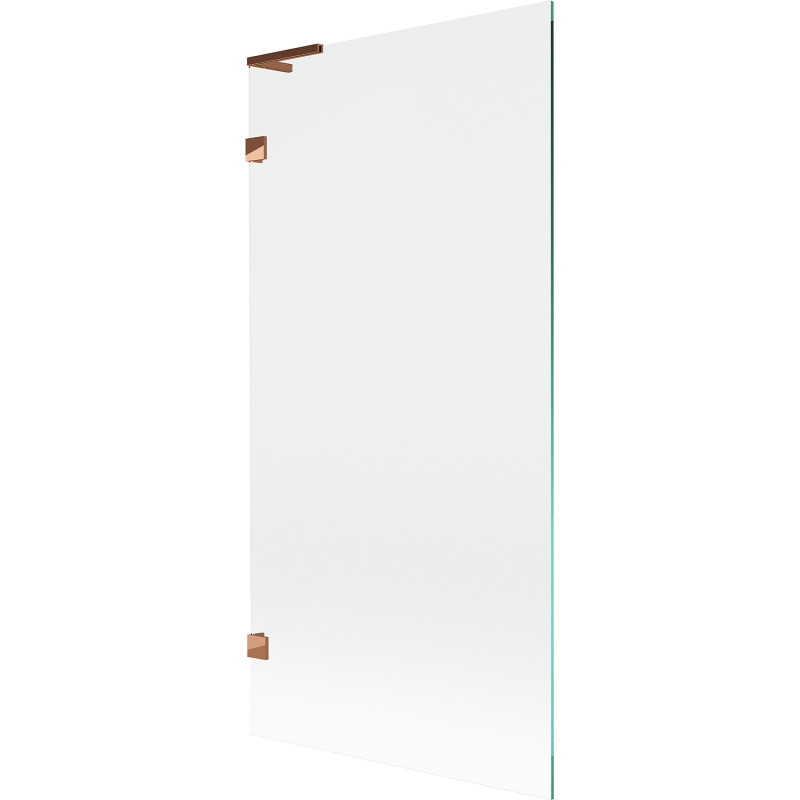 Mexen Lunar L paroi de baignoire 1-volet 90 x 150 cm, transparent, or rose - 897L-090-000-60-00