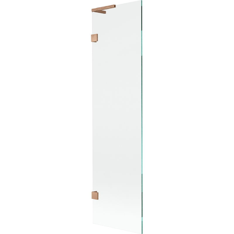 Mexen Lunar L paroi de baignoire 1 volet 50 x 150 cm, transparent, cuivre brossé - 897L-050-000-65-00