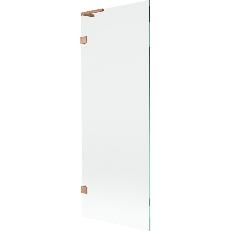 Mexen Lunar L paroi de baignoire à 1 volet 70 x 150 cm, transparent, cuivre brossé - 897L-070-000-65-00