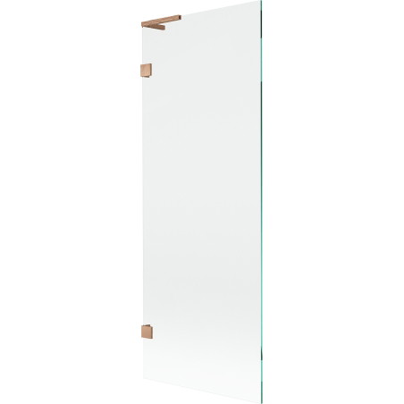 Mexen Lunar L paroi de baignoire à 1 volet 70 x 150 cm, transparent, cuivre brossé - 897L-070-000-65-00