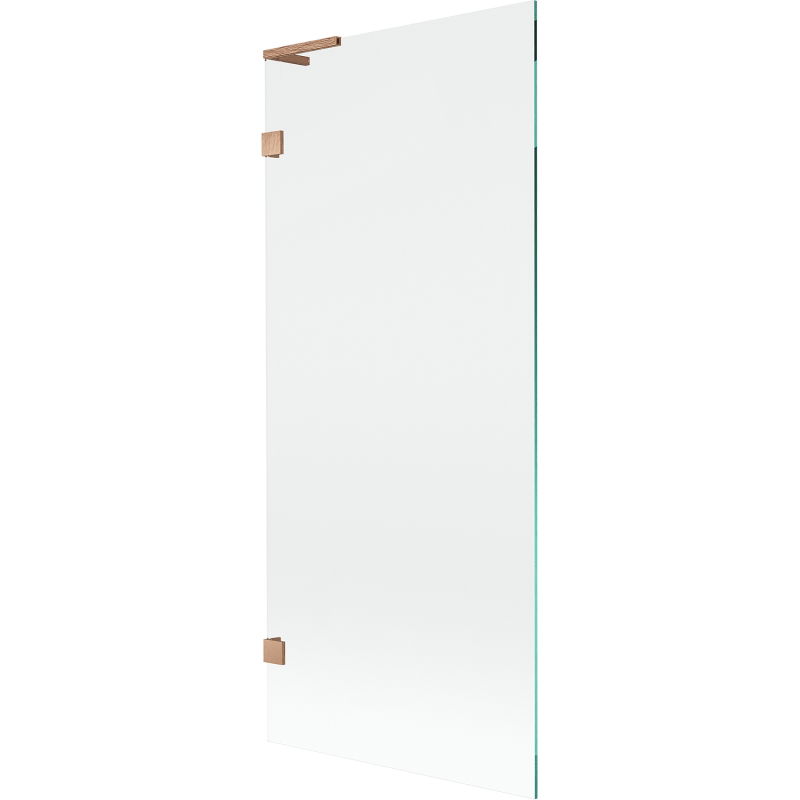 Paroi de baignoire 1 battant Mexen Lunar L 80 x 150 cm, transparent, cuivre brossé - 897L-080-000-65-00