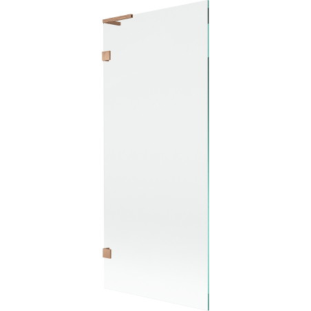 Mexen Lunar L paroi de baignoire à 1 volet 80 x 150 cm, transparent, cuivre brossé - 897L-080-000-65-00