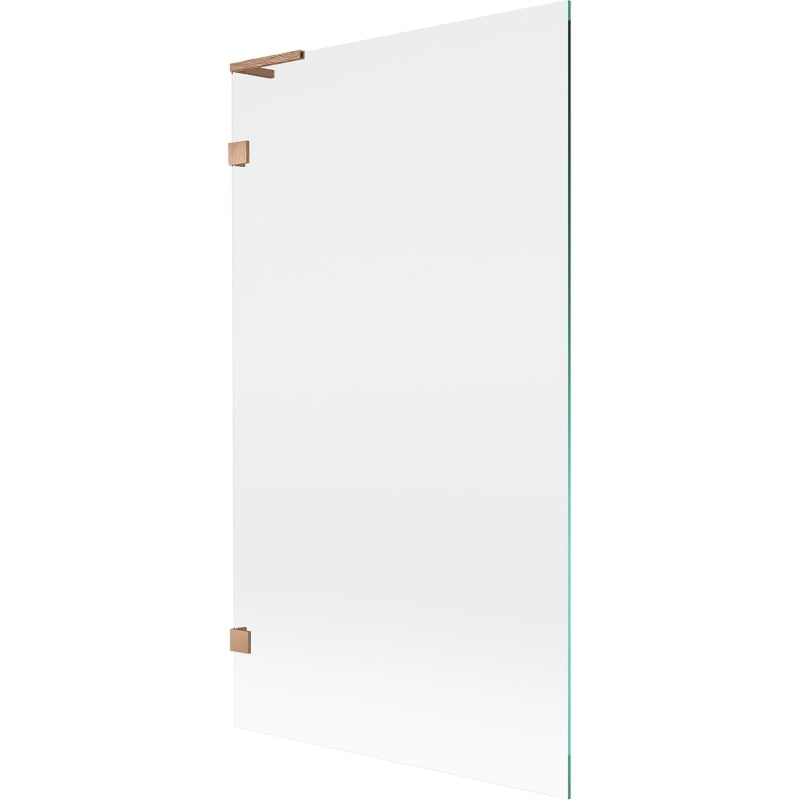 Mexen Lunar L paroi de baignoire 1-volet 100 x 150 cm, transparente, cuivre brossé - 897L-100-000-65-00