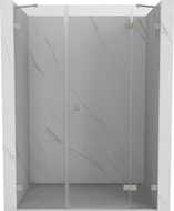 Mexen Lunar porte de douche battante droite 125 cm, transparent, nickel brossé - 834S-125-050-97-00-P
