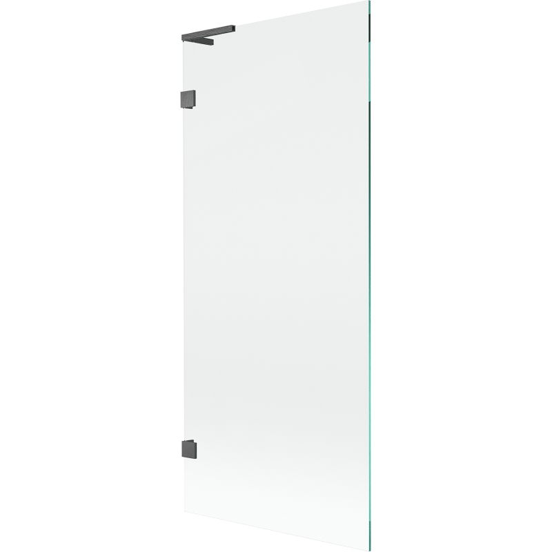 Paroi de baignoire Mexen Lunar L à 1 panneau 80 x 150 cm, transparent, gris canon brossé - 897L-080-000-66-00