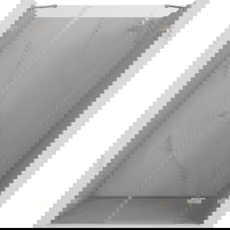 Mexen Lunar porte de douche pivotante droite 155 cm, transparent, nickel brossé - 834S-155-050-97-00-P