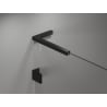 Mexen Lunar L paroi de baignoire à 1 volet 80 x 150 cm, transparent, noir - 897L-080-000-70-00