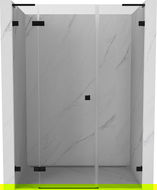 Mexen Lunar L porte de douche pivotante gauche 130 cm, transparent, noir - 834SL-130-050-70-00-L