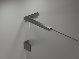 Paravent de bain Mexen Lunar L à 1 volet 100 x 150 cm, transparent, gun metal - 897L-100-000-95-00
