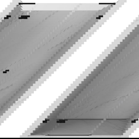 Mexen Lunar L porte de douche pivotante gauche 135 cm, transparent, noir - 834SL-135-050-70-00-L