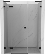 Mexen Lunar L porte de douche pivotante gauche 135 cm, transparent, noir - 834SL-135-050-70-00-L