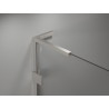 Mexen Lunar L paroi de baignoire à 1 vantail 50 x 150 cm, transparent, nickel brossé - 897L-050-000-97-00