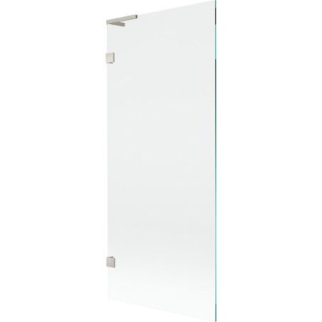 Mexen Lunar L paroi de baignoire à 1 volet 80 x 150 cm, transparent, nickel brossé - 897L-080-000-97-00
