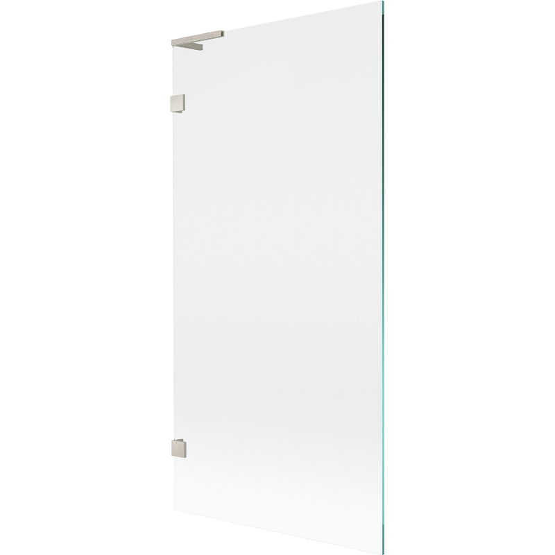 Mexen Lunar L paroi de baignoire à 1 vantail 90 x 150 cm, transparent, nickel brossé - 897L-090-000-97-00