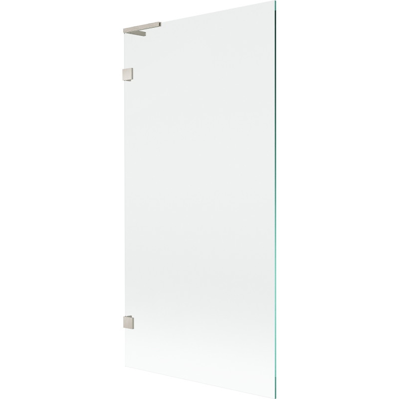 Mexen Lunar L paroi de bain 1-volet 90 x 150 cm, transparent, nickel brossé - 897L-090-000-97-00