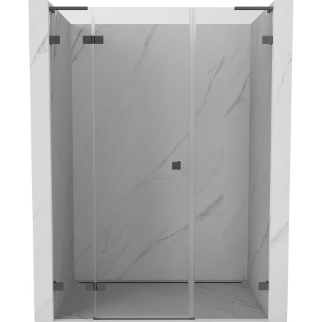 Mexen Lunar L porte de douche pivotante gauche 125 cm, transparent, gun metal - 834SL-125-050-95-00-L