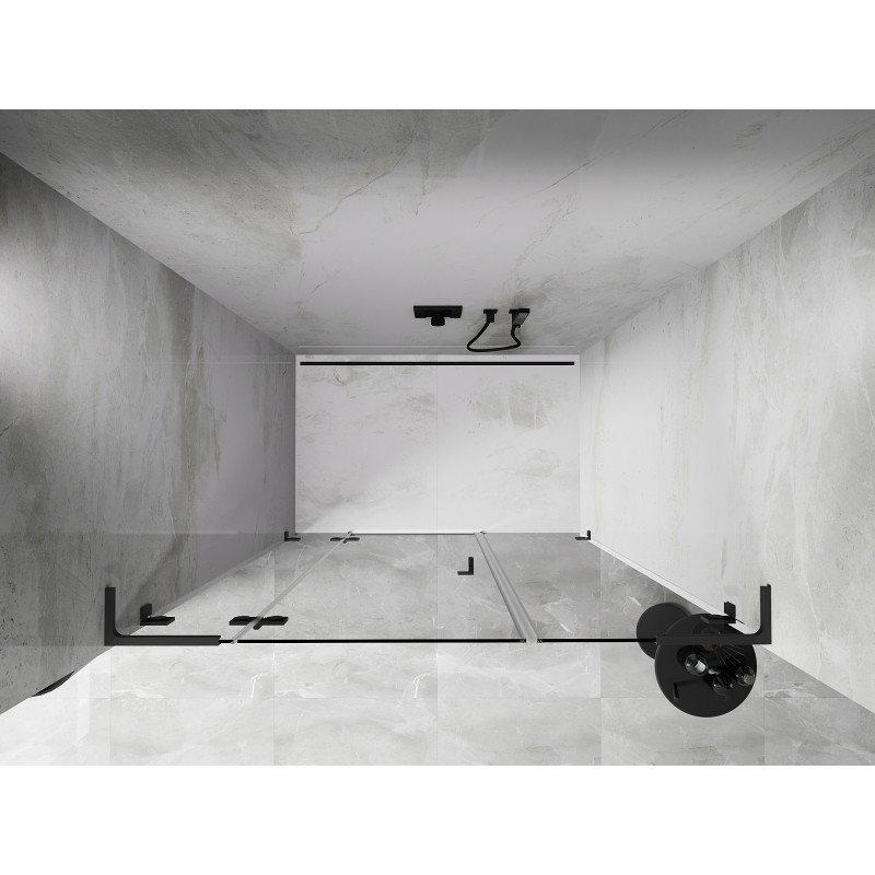 Mexen Lunar L porte de douche pivotante gauche 125 cm, transparent, gun metal - 834SL-125-050-95-00-L