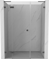 Mexen Lunar L porte de douche pivotante gauche 135 cm, transparent, gun metal - 834SL-135-050-95-00-L