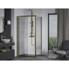 Mexen Apia cabine de douche coulissante 135 x 70 cm, transparente, dorée - 840-135-070-50-00